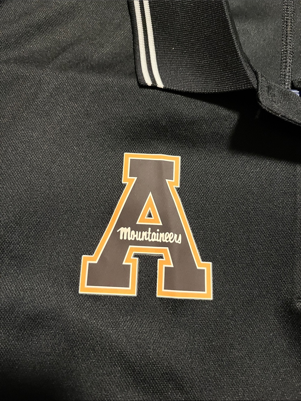 Nike Black Polo with White Swoosh and Gold 'A' Patch - Picture 2 of 4